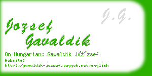 jozsef gavaldik business card